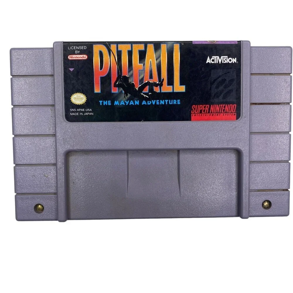 Pitfall SNS Vintage Game Cartridge Super Nintendo
